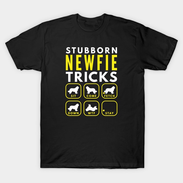 Stubborn Newfie Tricks - Dog Training T-Shirt by DoggyStyles